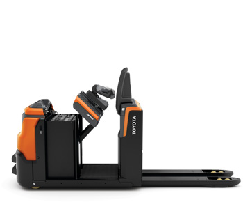 Μηχάνημα συλλογής παραγγελιών χαμηλού επιπέδου Toyota OSE250 με ανοιχτό κάλυμμα μπαταρίας