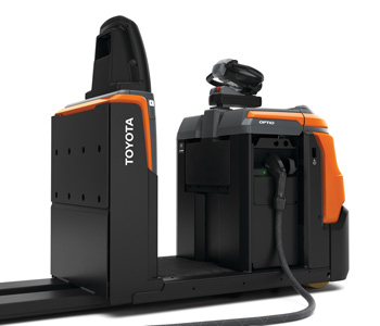Μηχάνημα συλλογής παραγγελιών χαμηλού επιπέδου Toyota με φόρτιση μπαταρίας λιθίου-ιόντων (Li-ion)